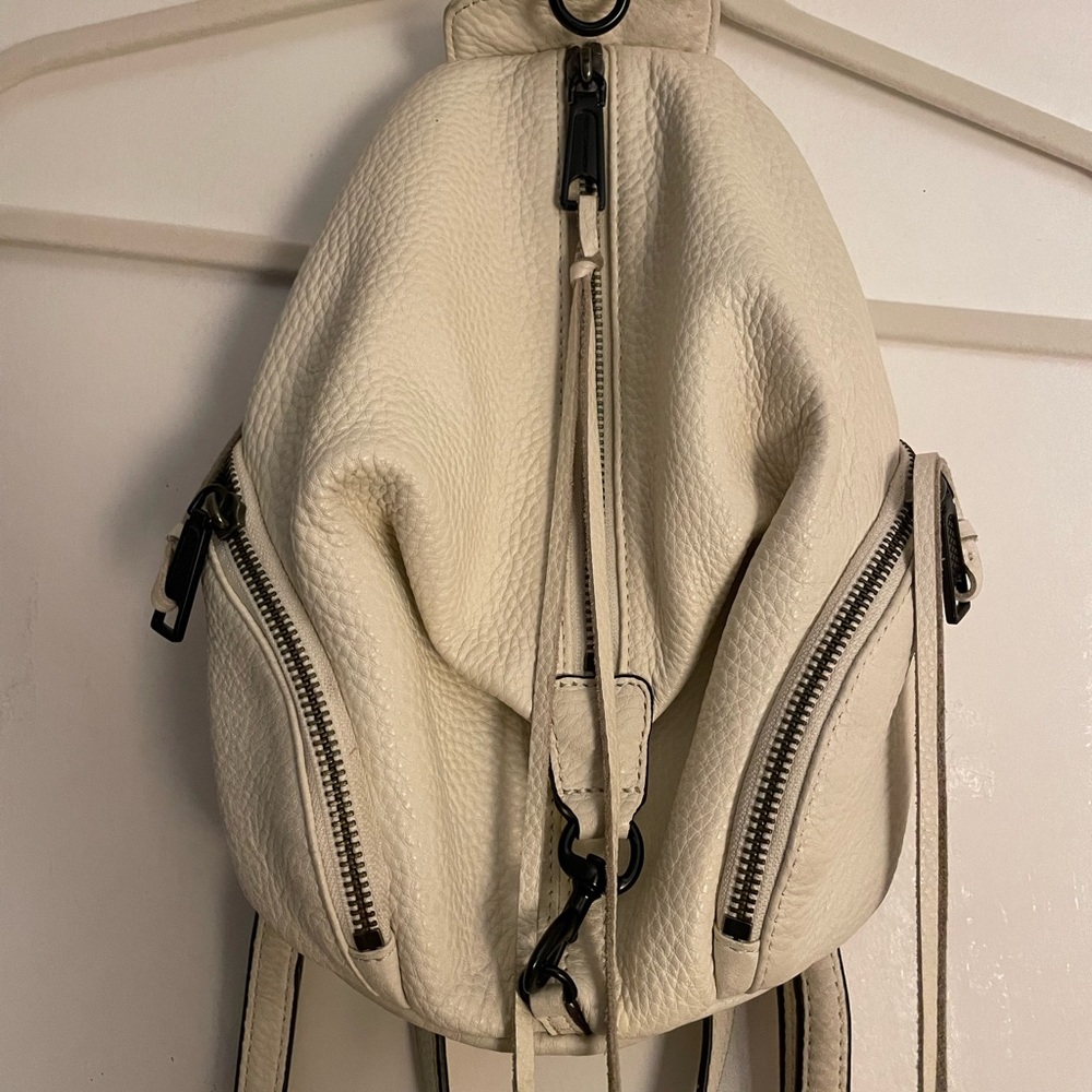 Rebecca Minkoff Mini Julian in Cream and Gunmetal